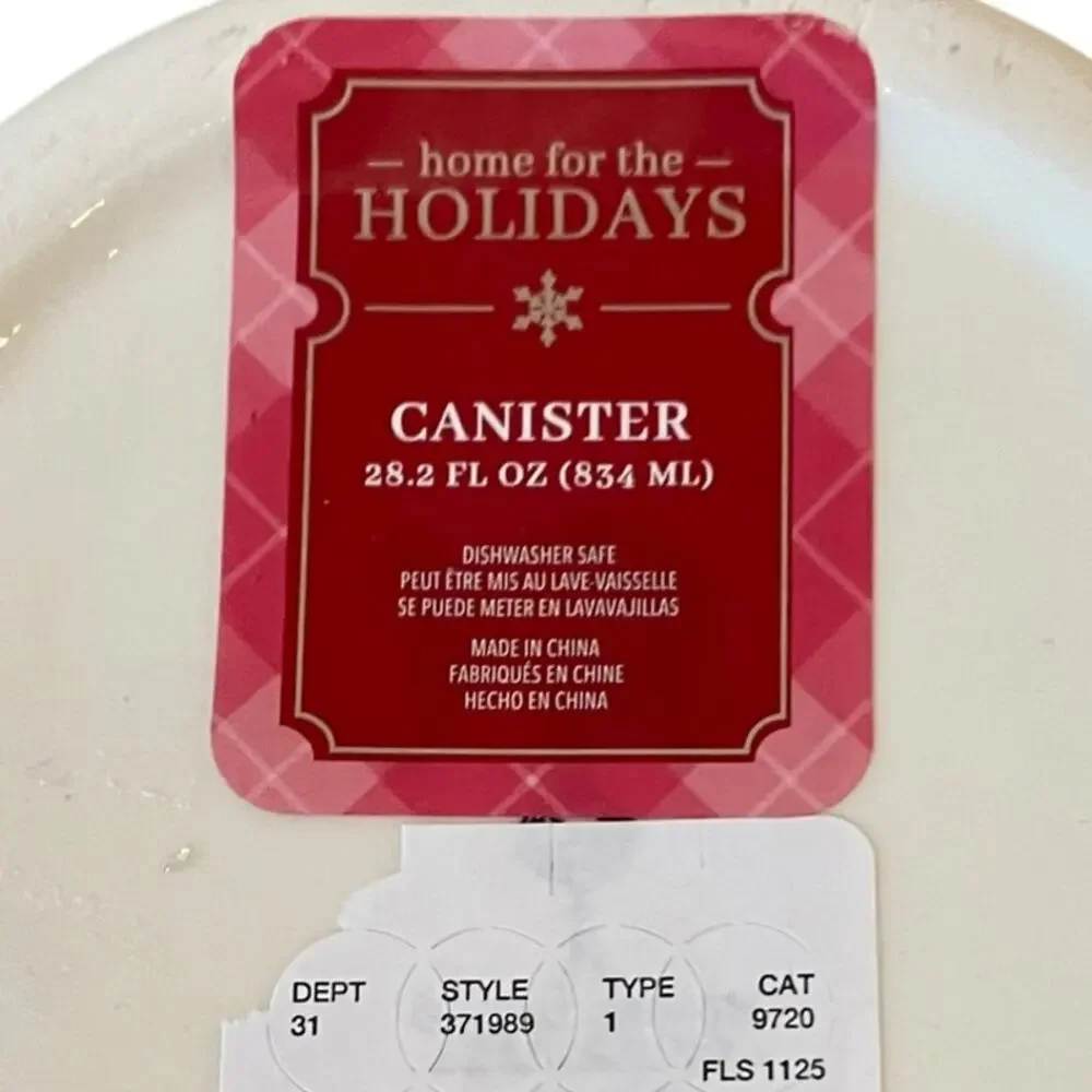 Pinkmas Gingerbread House Ceramic Canister Cookie Jar 7.5in Holiday NEW